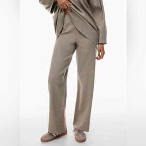 Wilfred Wide-Leg Knit Pants in Mauve Taupe